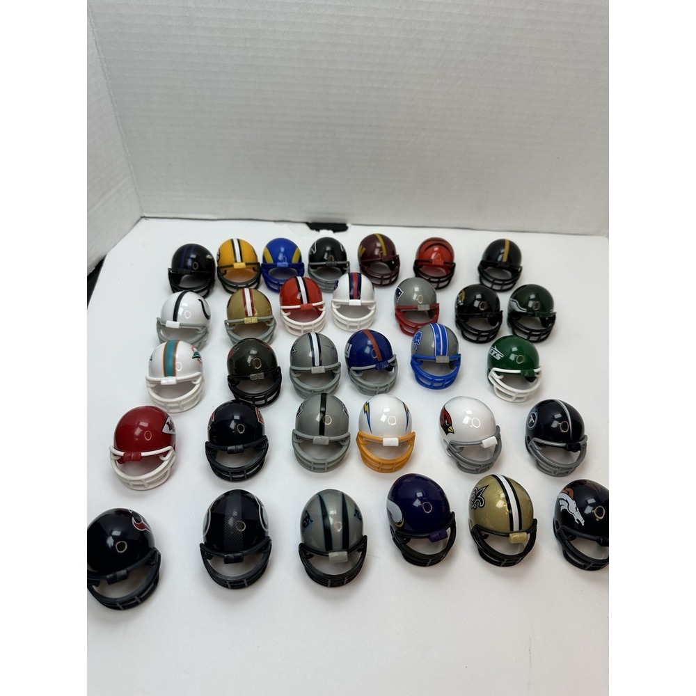 Mighty Helmet Racers 30 Mini NFL Football Helmets Multi-Color Collectible Set